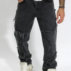 STAR DISTORTION JEANS שחור