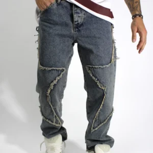 STAR DISTORTION JEANS כחול